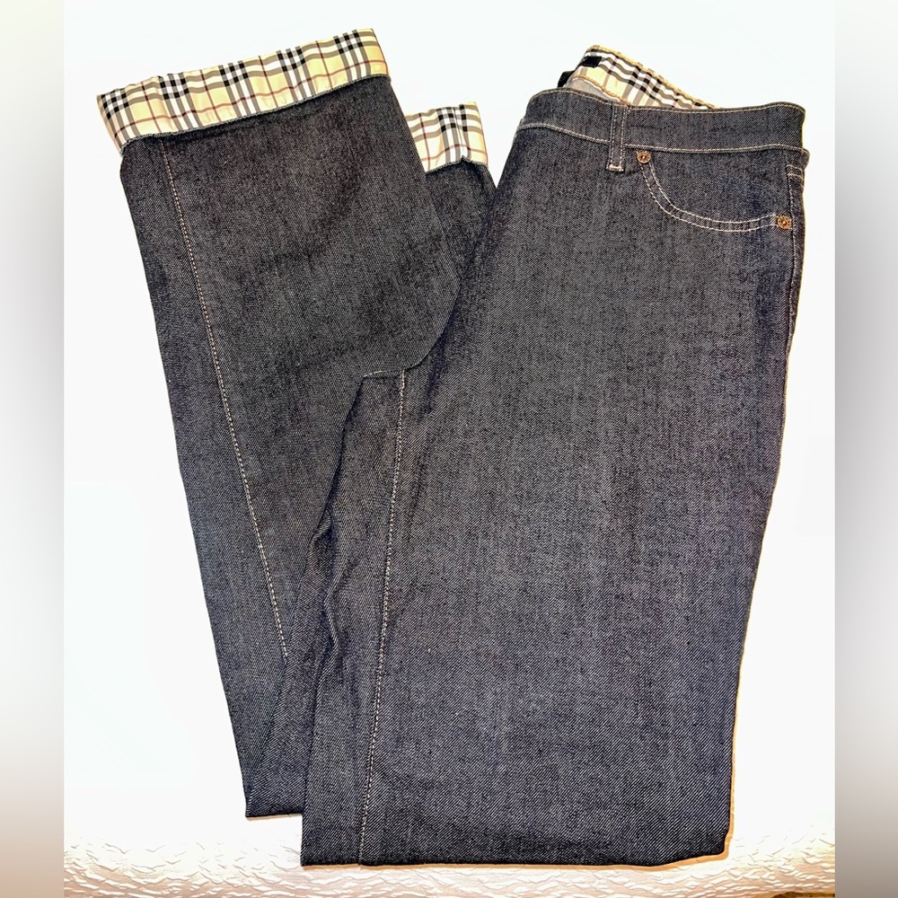 Burberry London Nova Check Stripe Jeans- Women’s Size 8